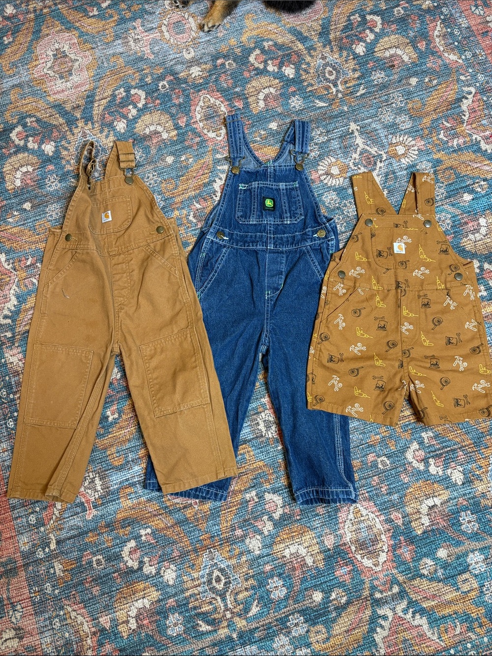 Carhartt (2T) and John Deere (3T) Overall Trio